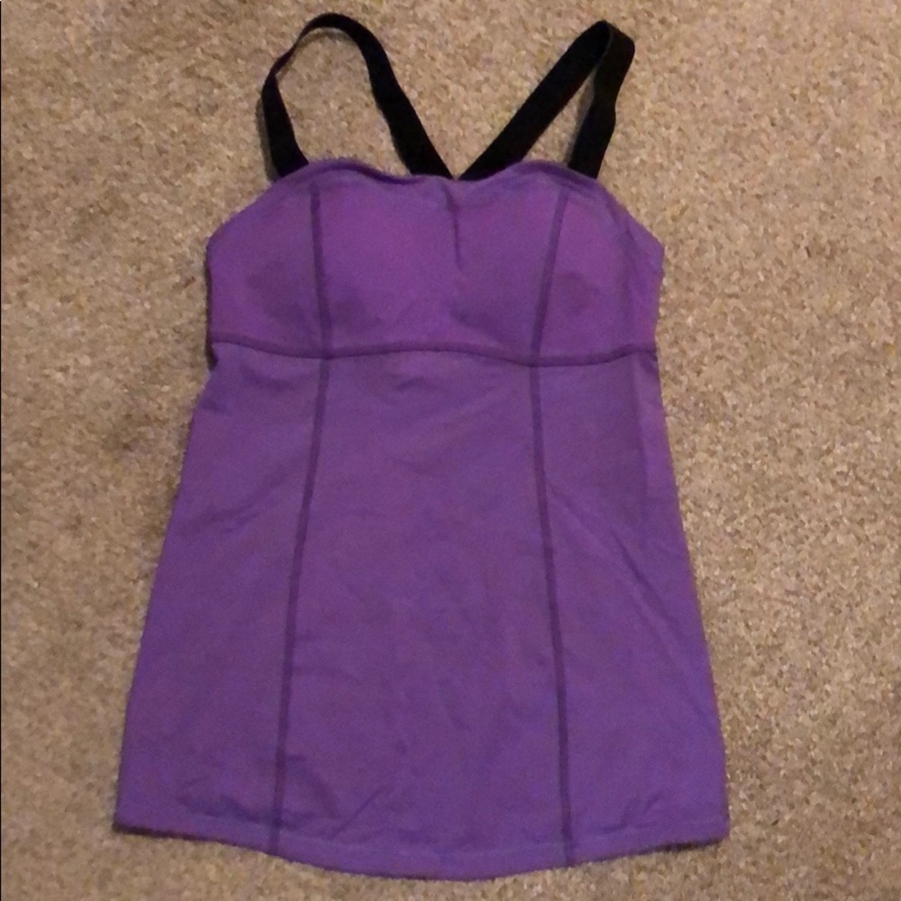 Lululemon purple adjustable workout top
